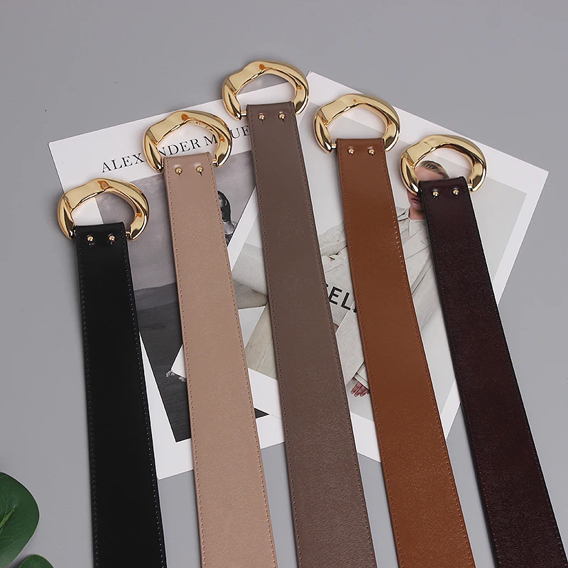 Fashion Wide Cowskin Cummerbund Women's Cummerbunds Knot Real Leather Waistbands For Dress Decorate Waist Belt Coat Accessorie
