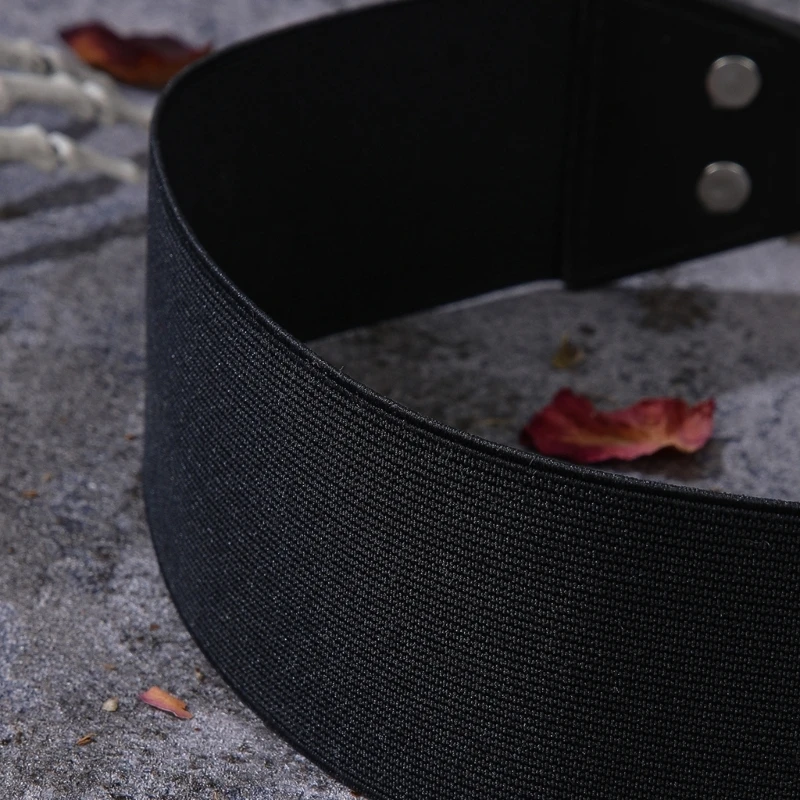 Pumpkin Waist Belt for Suit Mini Skirt Jeans Body Accessories for Women Girls Silver Buckle Woven Wide Belt Body Jewelry
