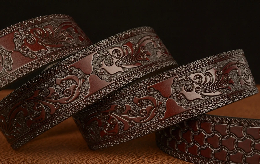 SupSindy Men Genuine Leather Belt Luxury Gold Crocodile Metal Automatic Buckle Cowhide Belts for Men Jeans Waistband Male Strap