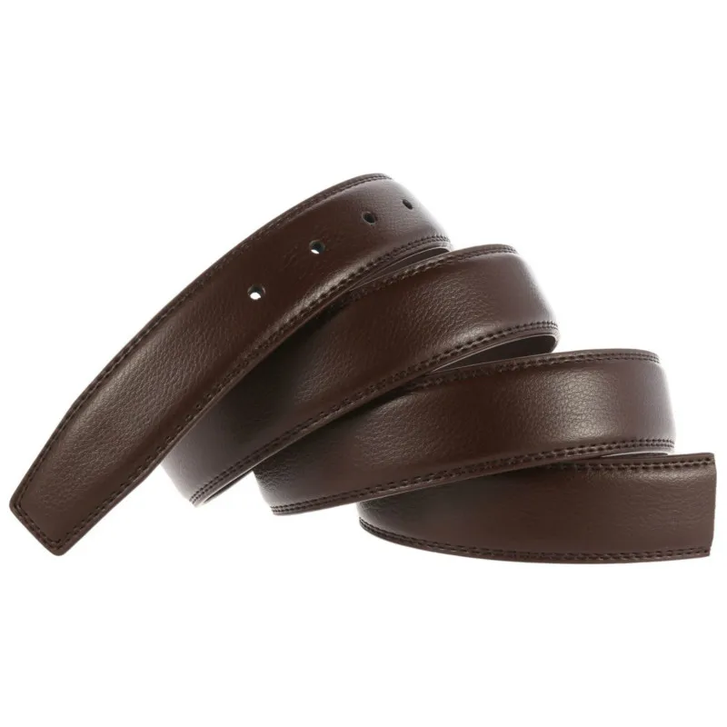 Men's Belt 100% Pure Cowhide Buckle Belts No Buckle Men High Quality Male Genuine Leather Belt with Holes High Quality 3.5cm