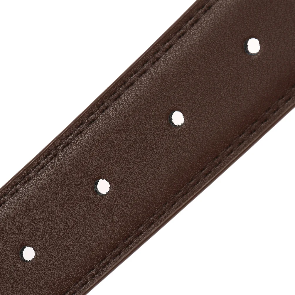 Men's Belt 100% Pure Cowhide Buckle Belts No Buckle Men High Quality Male Genuine Leather Belt with Holes High Quality 3.5cm