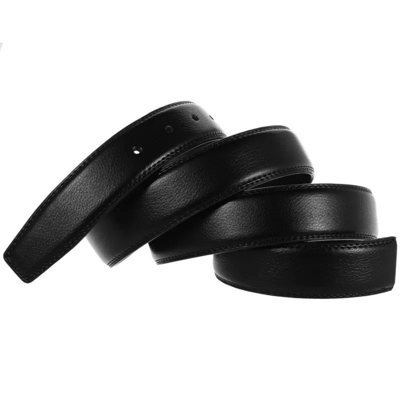 Men's Belt 100% Pure Cowhide Buckle Belts No Buckle Men High Quality Male Genuine Leather Belt with Holes High Quality 3.5cm