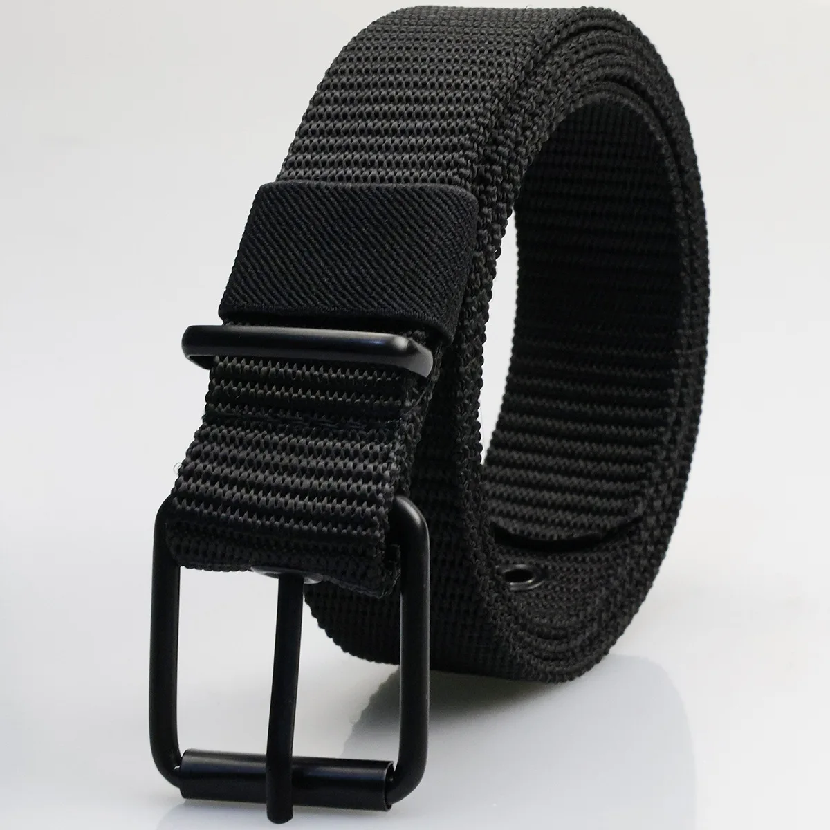 New Porous Pin Buckle Canvas Belt Men's Fashion Versatile Belt Student Youth Military Training Extended Denim Designer Belt