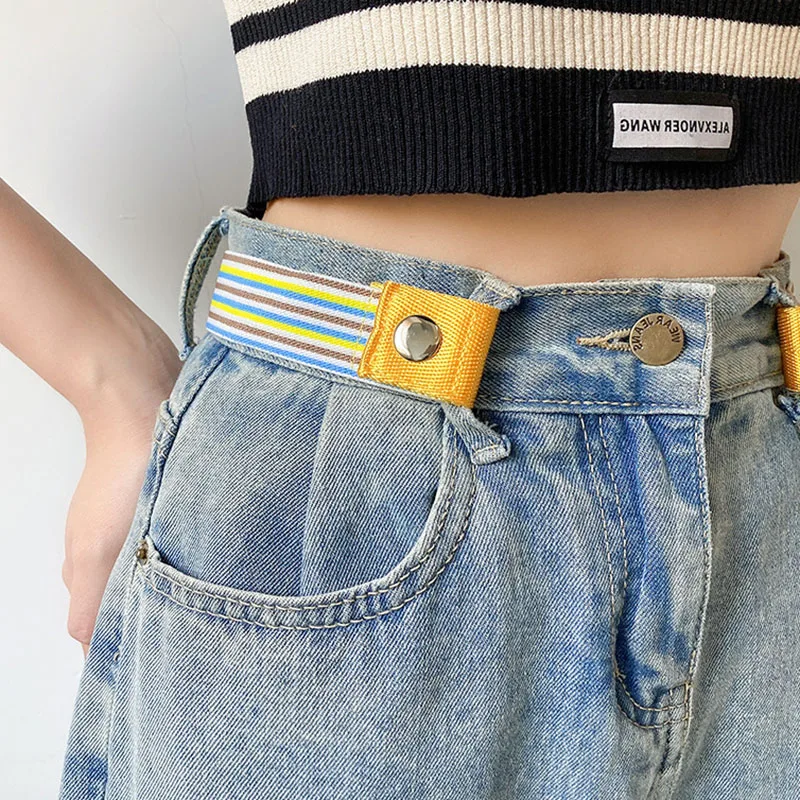29 Colors No Buckle Elastic Belt for Women Men Unisex Stretch Belt for Pants Jeans Casual Buckle Free Adjustable Invisible Belt