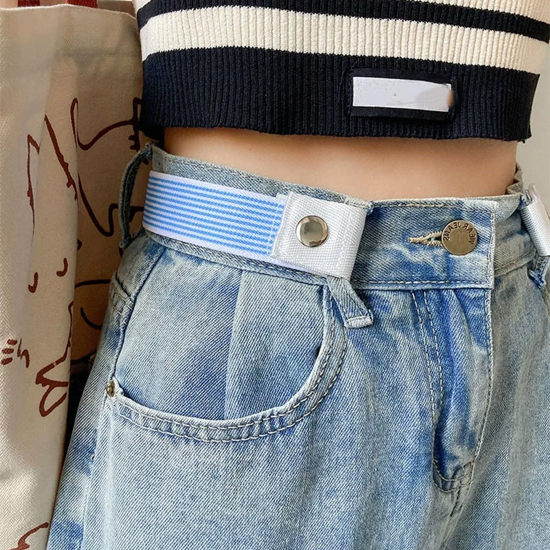 29 Colors No Buckle Elastic Belt for Women Men Unisex Stretch Belt for Pants Jeans Casual Buckle Free Adjustable Invisible Belt