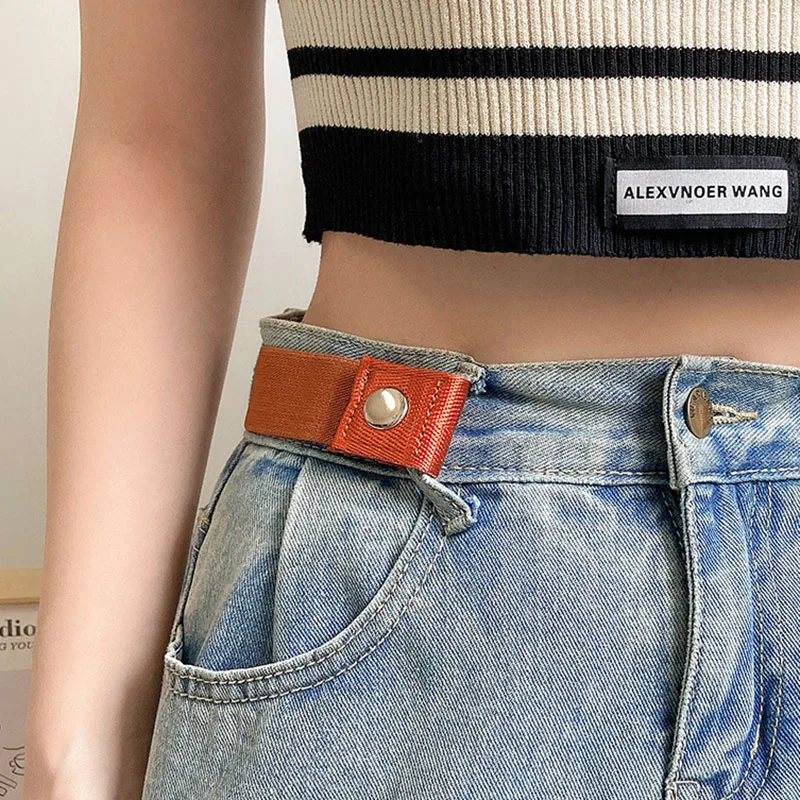 29 Colors No Buckle Elastic Belt for Women Men Unisex Stretch Belt for Pants Jeans Casual Buckle Free Adjustable Invisible Belt
