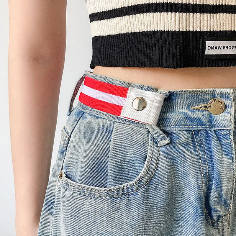 29 Colors No Buckle Elastic Belt for Women Men Unisex Stretch Belt for Pants Jeans Casual Buckle Free Adjustable Invisible Belt