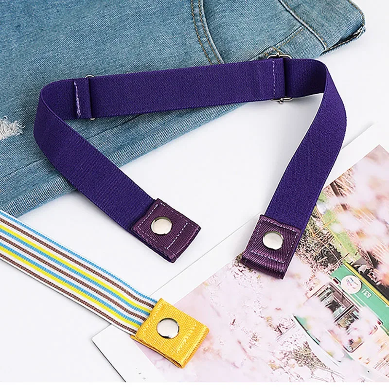 29 Colors No Buckle Elastic Belt for Women Men Unisex Stretch Belt for Pants Jeans Casual Buckle Free Adjustable Invisible Belt