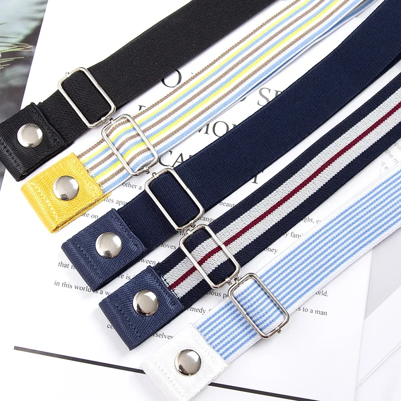 29 Colors No Buckle Elastic Belt for Women Men Unisex Stretch Belt for Pants Jeans Casual Buckle Free Adjustable Invisible Belt