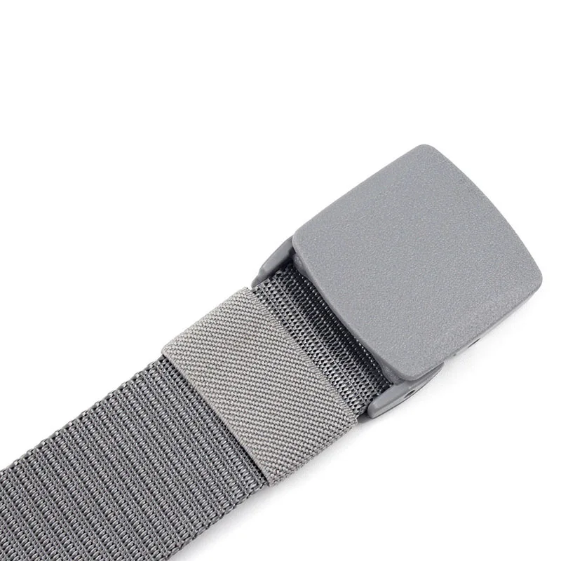 Men Female Belts Military Nylon Adjustable Belt Men Outdoor Travel Tactical Waist Belt with Plastic Buckle for Pants 130cm