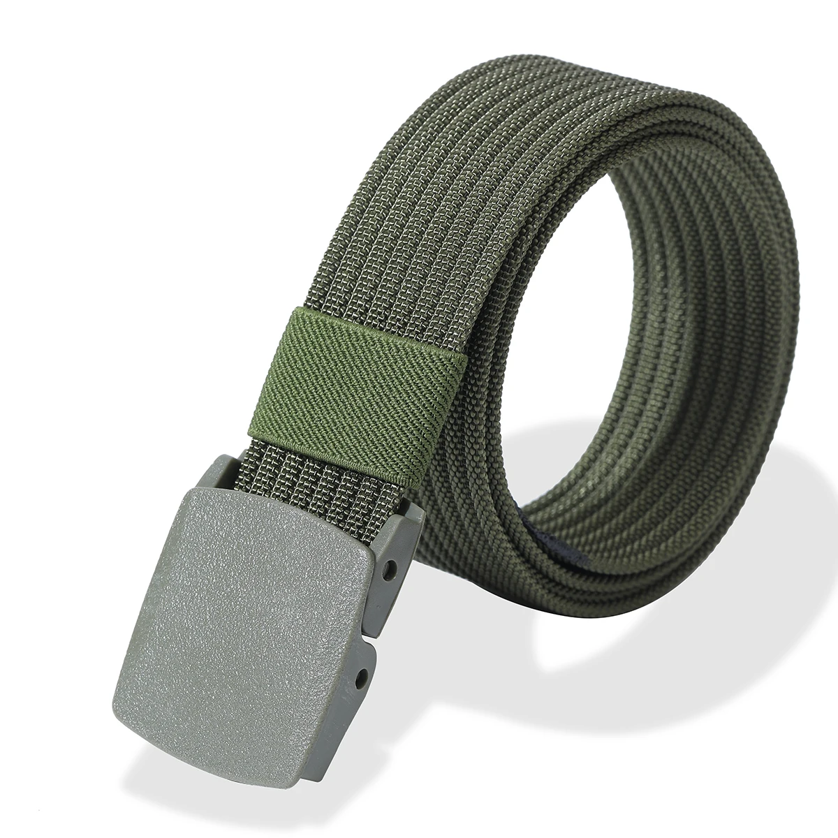 Men Female Belts Military Nylon Adjustable Belt Men Outdoor Travel Tactical Waist Belt with Plastic Buckle for Pants 130cm