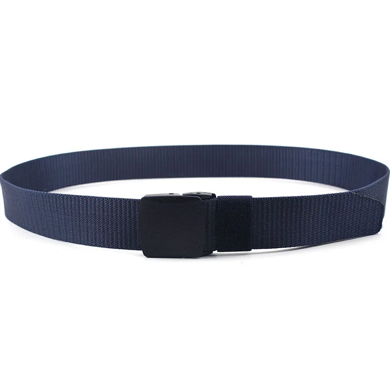 Men Female Belts Military Nylon Adjustable Belt Men Outdoor Travel Tactical Waist Belt with Plastic Buckle for Pants 130cm