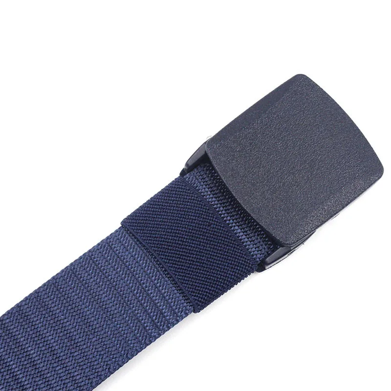 Men Female Belts Military Nylon Adjustable Belt Men Outdoor Travel Tactical Waist Belt with Plastic Buckle for Pants 130cm