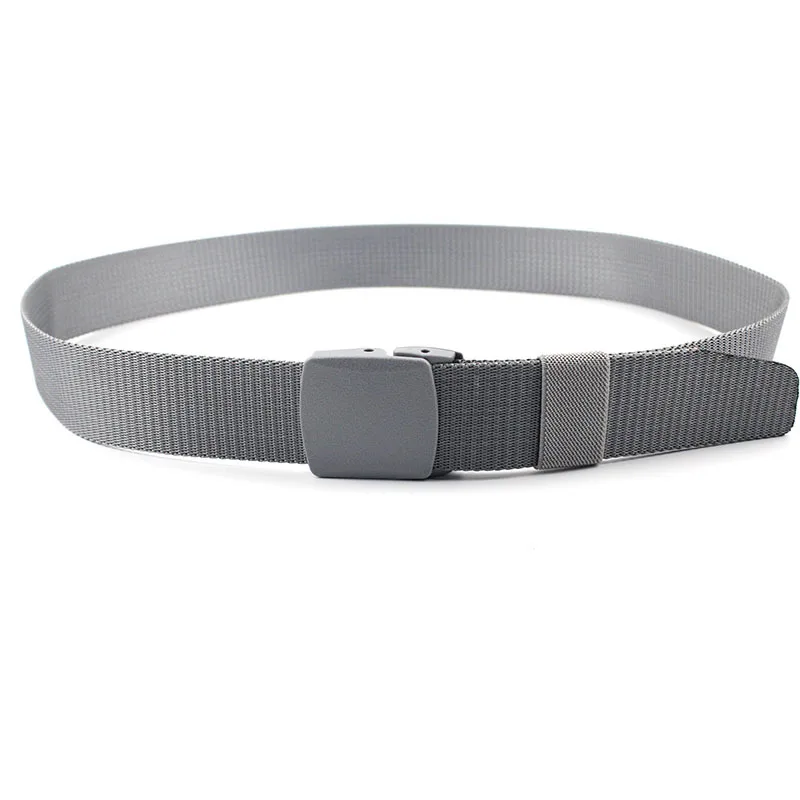 Men Female Belts Military Nylon Adjustable Belt Men Outdoor Travel Tactical Waist Belt with Plastic Buckle for Pants 130cm