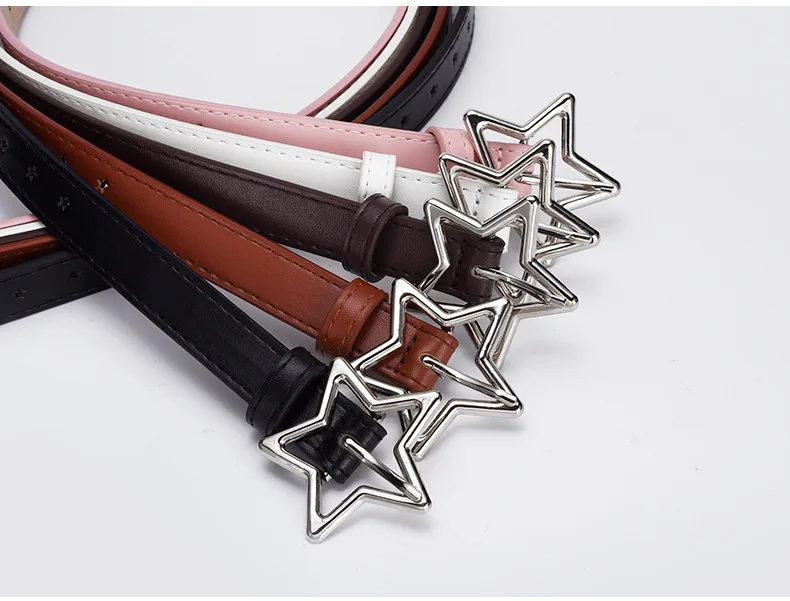 1.8x93cm Children Kids Adjustable Metal Snap PU Leather Belt Girls Boys Silver Buckle Belts Waistband Pants Decor Waist Belt