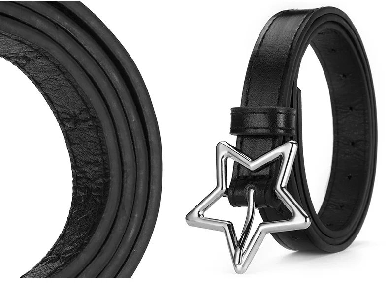1.8x93cm Children Kids Adjustable Metal Snap PU Leather Belt Girls Boys Silver Buckle Belts Waistband Pants Decor Waist Belt