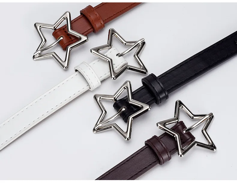1.8x93cm Children Kids Adjustable Metal Snap PU Leather Belt Girls Boys Silver Buckle Belts Waistband Pants Decor Waist Belt