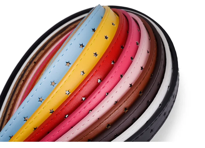 1.8x93cm Children Kids Adjustable Metal Snap PU Leather Belt Girls Boys Silver Buckle Belts Waistband Pants Decor Waist Belt