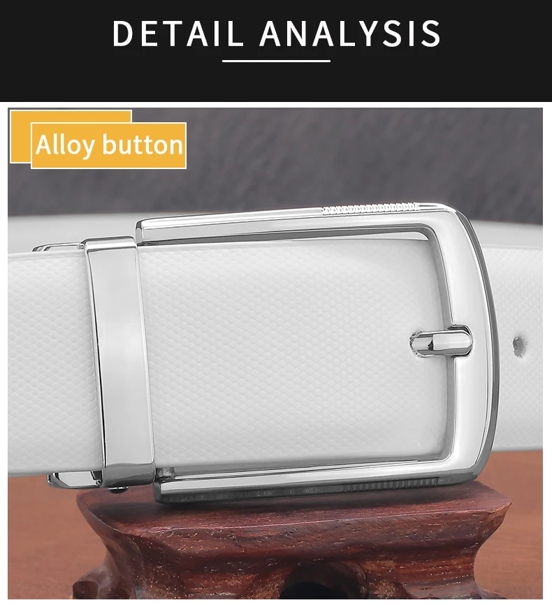 Fashion belts young men pin buckle genuine leather cowhide Waistband high quality white casual jeans ceinture homme B650
