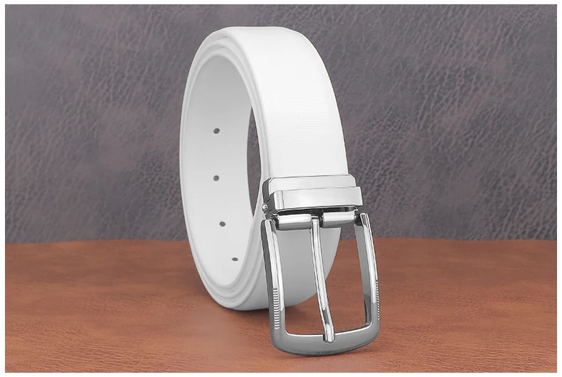 Fashion belts young men pin buckle genuine leather cowhide Waistband high quality white casual jeans ceinture homme B650