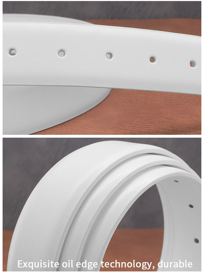 Fashion belts young men pin buckle genuine leather cowhide Waistband high quality white casual jeans ceinture homme B650