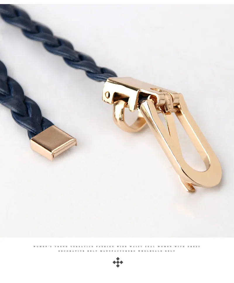 0.9x106cm Women Thin Skinny Vintage Ladies Dress Belts Braid PU Leather Belt for Jeans Pin Buckle Female Strap Candy Colors