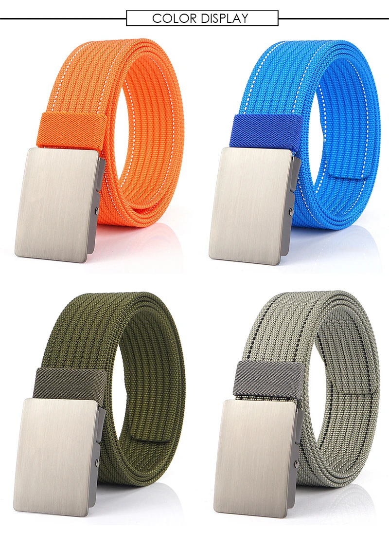 VATLTY New Men's Black Belt Hard Alloy Silver Buckle Tactical Military Belt Sturdy Nylon Jeans Waistband Girdles for Male