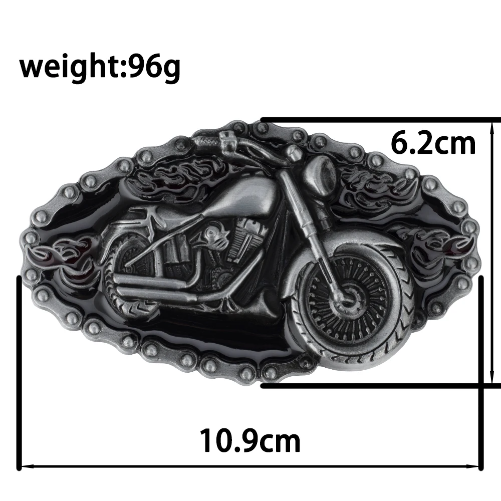 Embossed Lerther Belt Cowboy Motorcycle Buckle Leisure Decoration