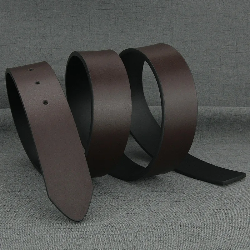 New Two Color Dual Purpose Men's Belts Casual Business Designer Male Belts High Quality No Buckle Waistband 3.7cm Ceinture