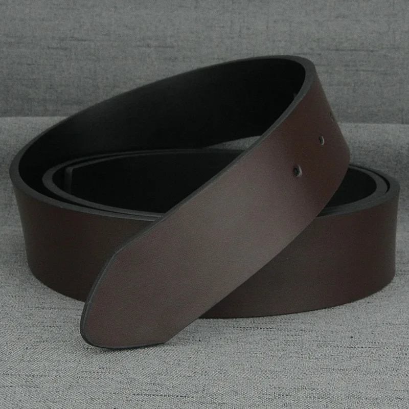 New Two Color Dual Purpose Men's Belts Casual Business Designer Male Belts High Quality No Buckle Waistband 3.7cm Ceinture