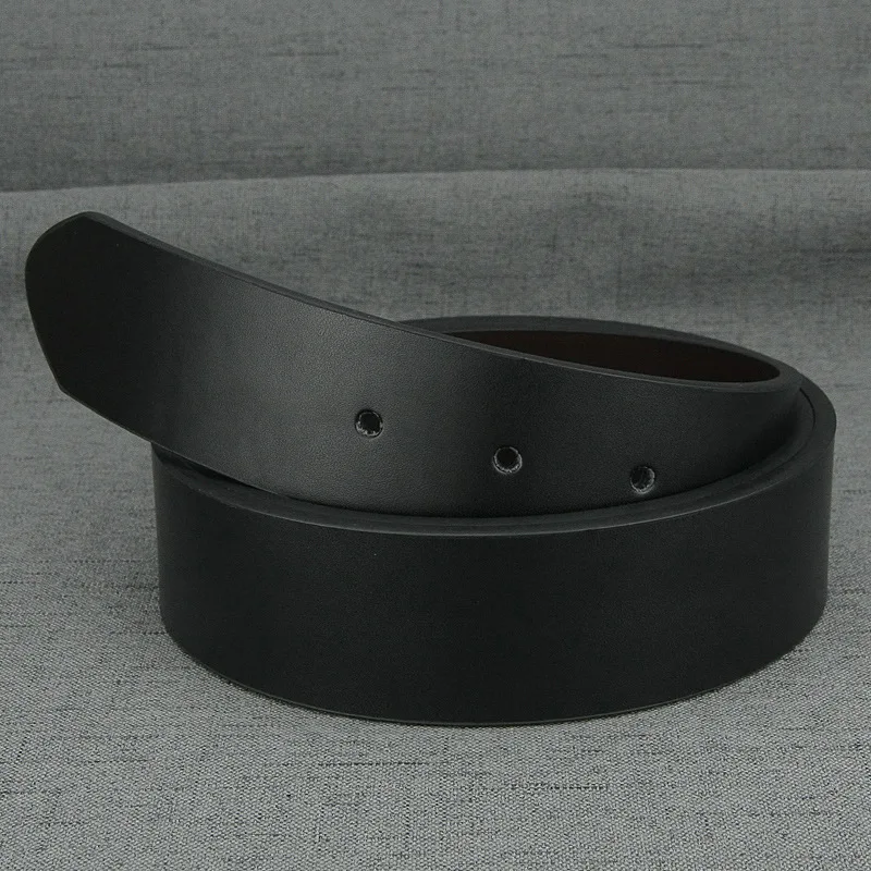 New Two Color Dual Purpose Men's Belts Casual Business Designer Male Belts High Quality No Buckle Waistband 3.7cm Ceinture