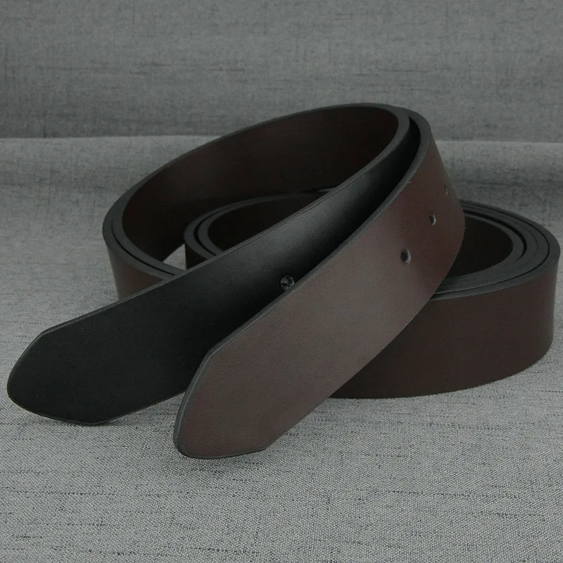 New Two Color Dual Purpose Men's Belts Casual Business Designer Male Belts High Quality No Buckle Waistband 3.7cm Ceinture