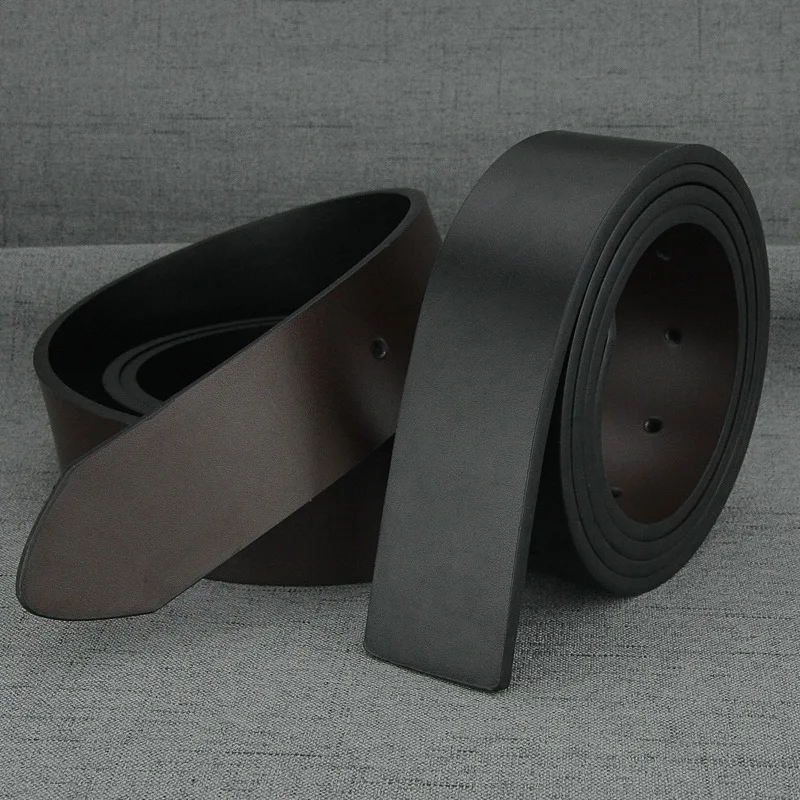 New Two Color Dual Purpose Men's Belts Casual Business Designer Male Belts High Quality No Buckle Waistband 3.7cm Ceinture