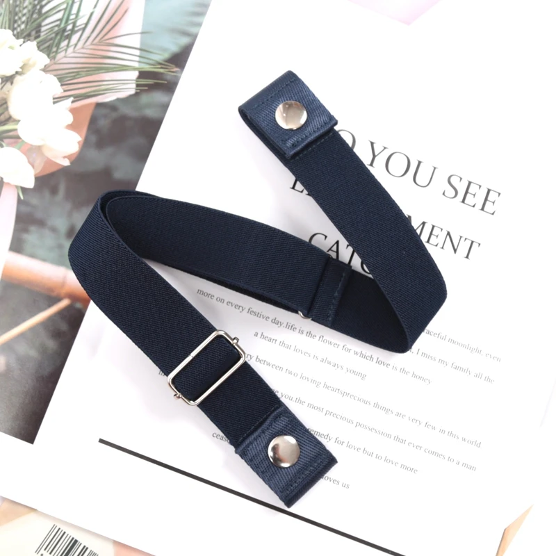 Buckle-free Elastic Invisible Belt for Women Plus Size High Quality Without Buckle Jeans Easy Belts Men No Hassle Desigener Belt