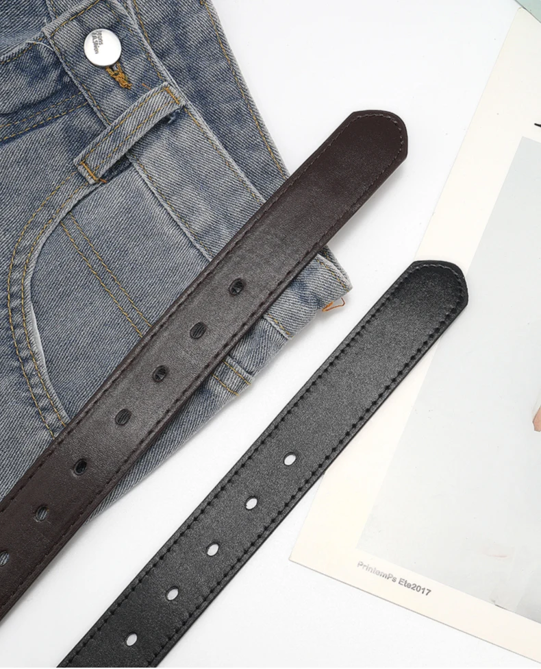 2026 New Korean Fashion Wild Belt Chic Students Casual Retro Simple Square Buckle Belt Trouser Belt Men and Women