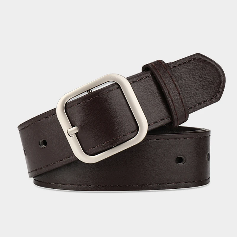 2026 New Korean Fashion Wild Belt Chic Students Casual Retro Simple Square Buckle Belt Trouser Belt Men and Women