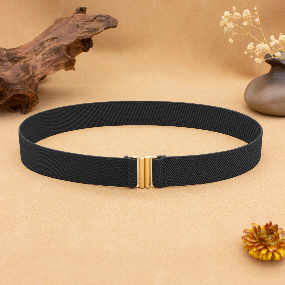 SISHION 2026 Promotion Elastic Waist Belt Fashion Women Pink Red Black White Belts Slim Corset Waistband Cummerbund YD0001Gold