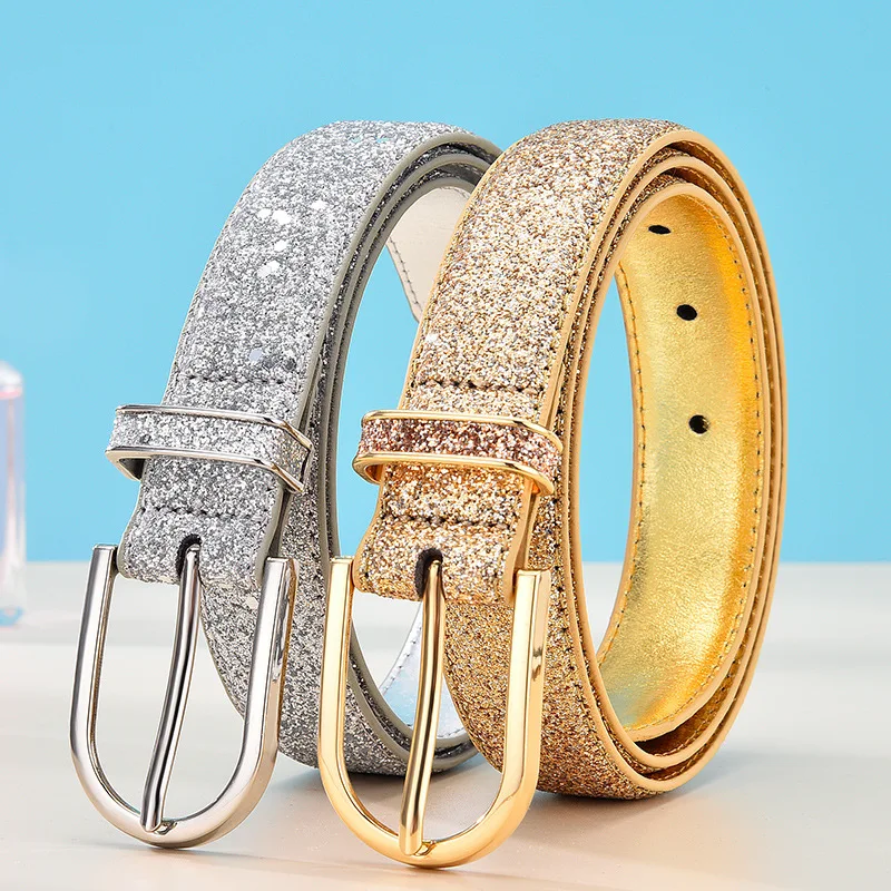 Gold Belt Women Fashion PU Leather Belts for Woman Luxury High Quality Brand Casual Strap for Jeans Women Designer Belt New