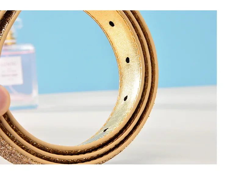 Gold Belt Women Fashion PU Leather Belts for Woman Luxury High Quality Brand Casual Strap for Jeans Women Designer Belt New