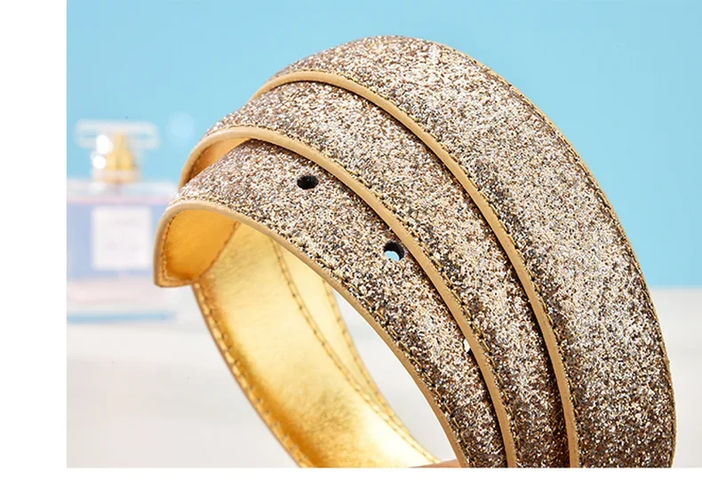 Gold Belt Women Fashion PU Leather Belts for Woman Luxury High Quality Brand Casual Strap for Jeans Women Designer Belt New