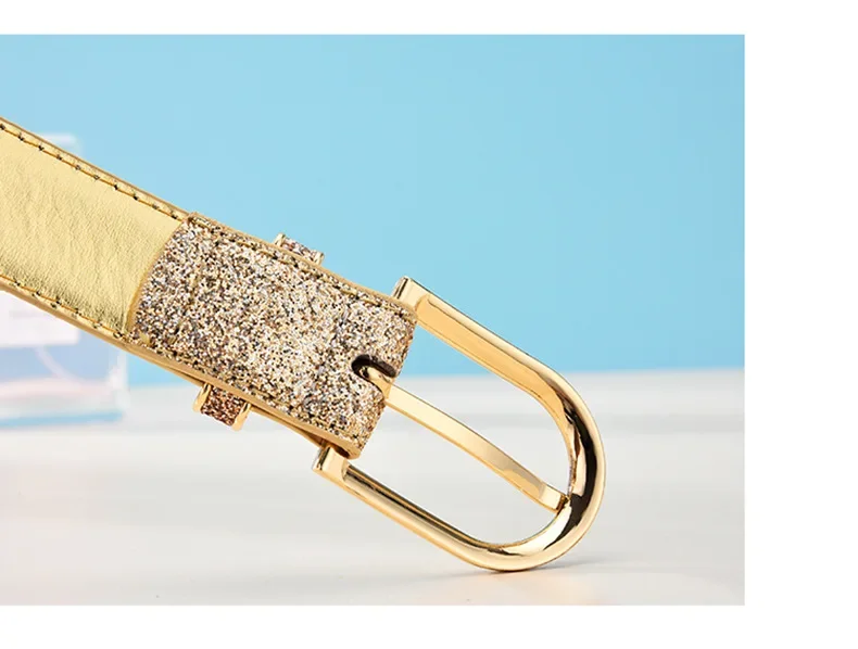 Gold Belt Women Fashion PU Leather Belts for Woman Luxury High Quality Brand Casual Strap for Jeans Women Designer Belt New