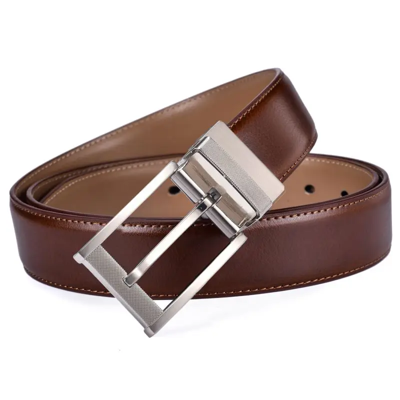 Men’s Reversible Leather Belt for Casual Golf Dress Pants Shirts, Double Style - 2 Sides