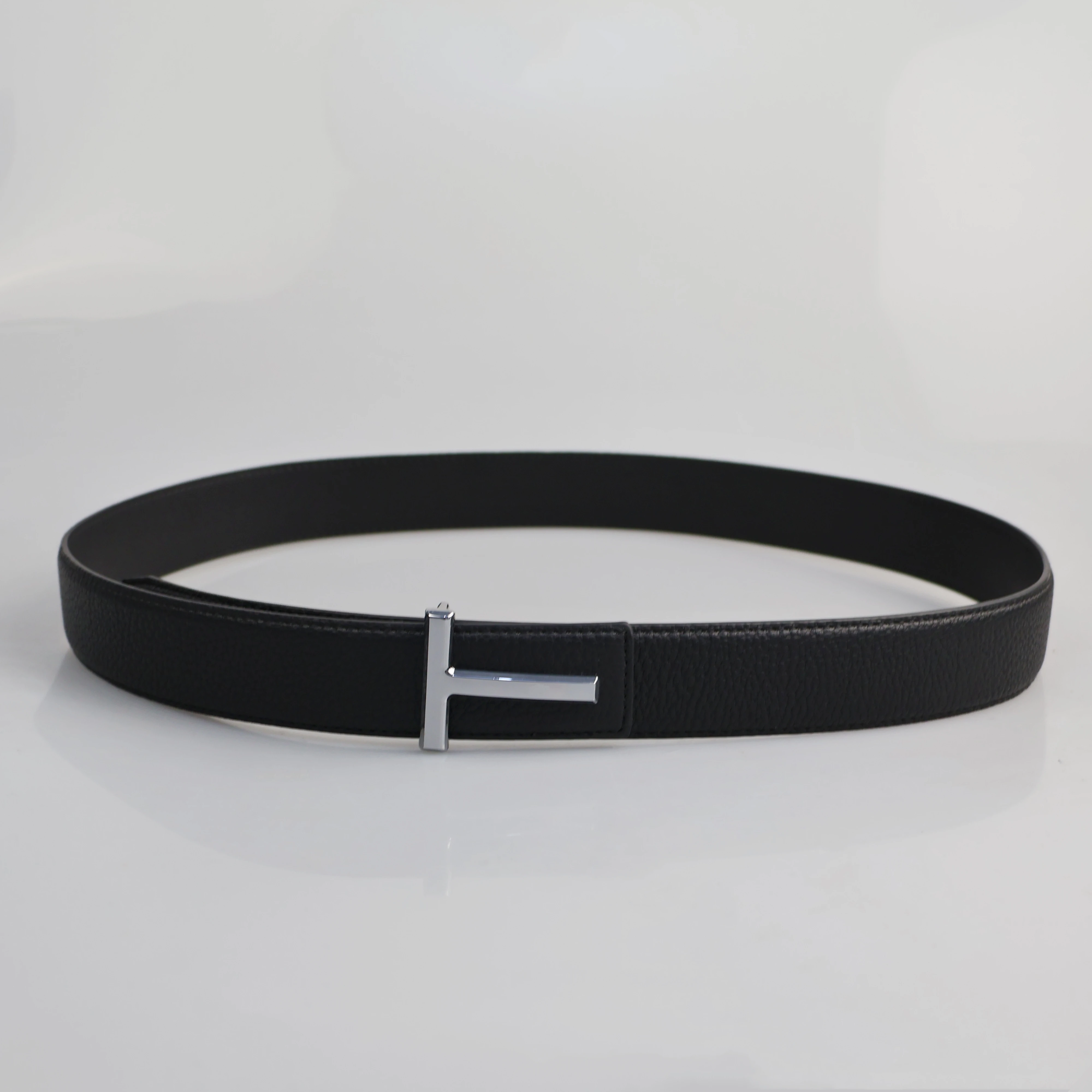 High Quality Designer Belts Men Fashion T Letter Luxury Famous Genuine Leather Belt Jeans Formal Cowskin Black Waist Strap 3.8cm
