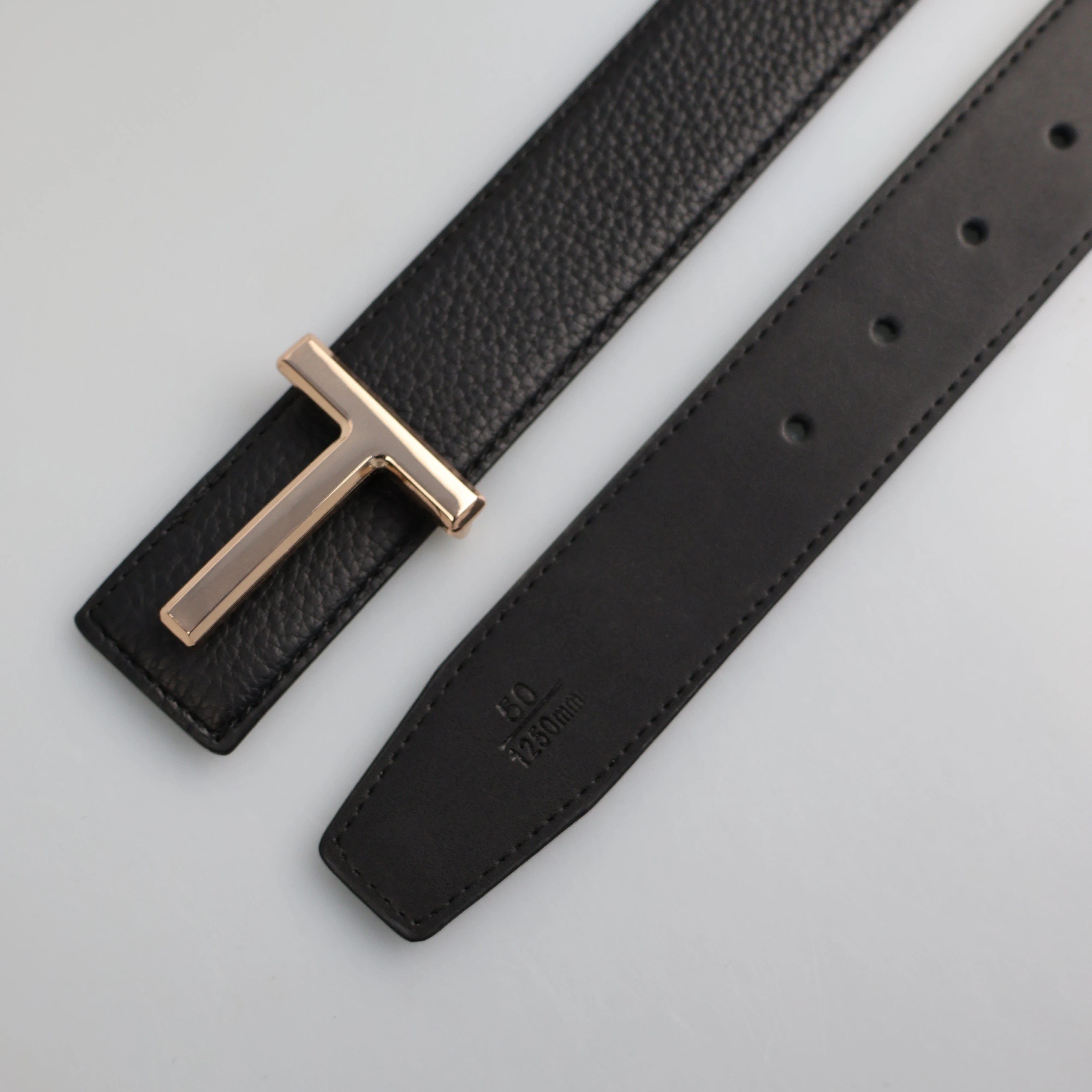 High Quality Designer Belts Men Fashion T Letter Luxury Famous Genuine Leather Belt Jeans Formal Cowskin Black Waist Strap 3.8cm