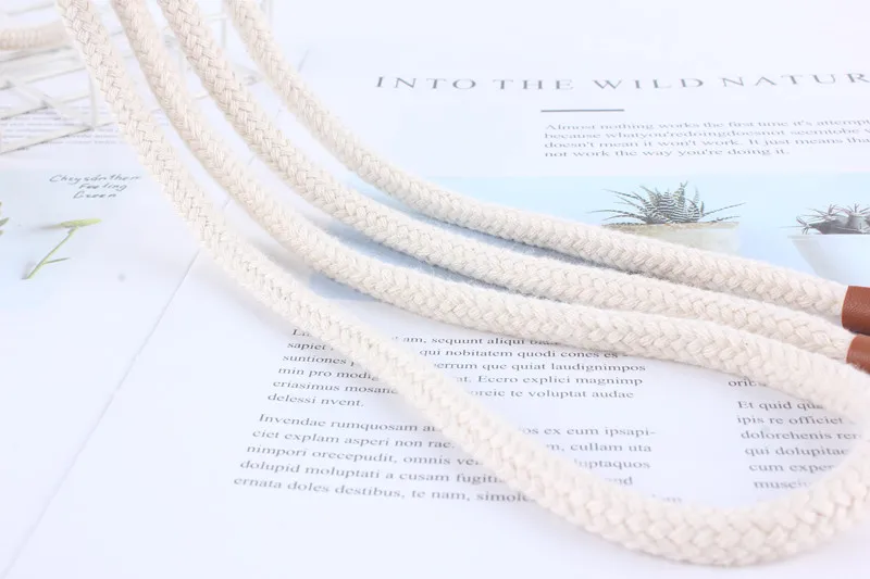 Fashion Women Braided Belts Rope for Dresses Tassel Waist Belt Female Twist Weaving Knot Belt Cotton String