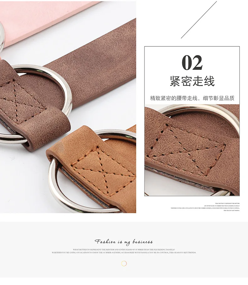 3x105cm Fashion Women Waistband for Jeans Pants Dresses Ladies Casual PU Leather Belt with O-Ring Silver Buckle