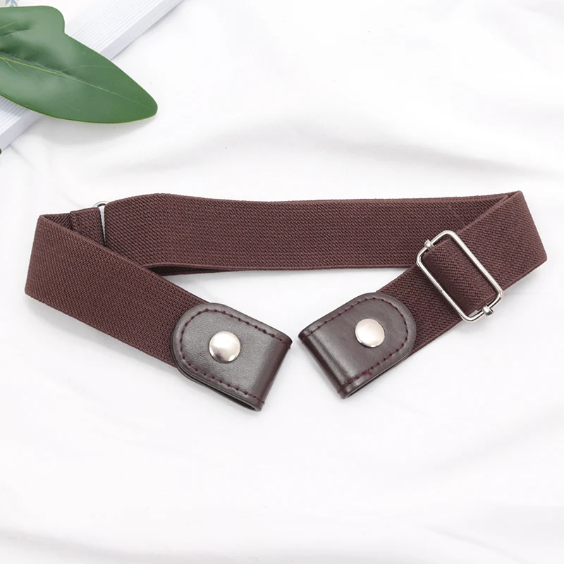 Adjustable Buckle-Free Belt for Women Girls Jeans Pants Dress No Buckle Stretch Elastic Waist Belt, No Bulge, No Hassle Belts