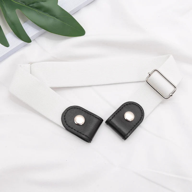 Adjustable Buckle-Free Belt for Women Girls Jeans Pants Dress No Buckle Stretch Elastic Waist Belt, No Bulge, No Hassle Belts
