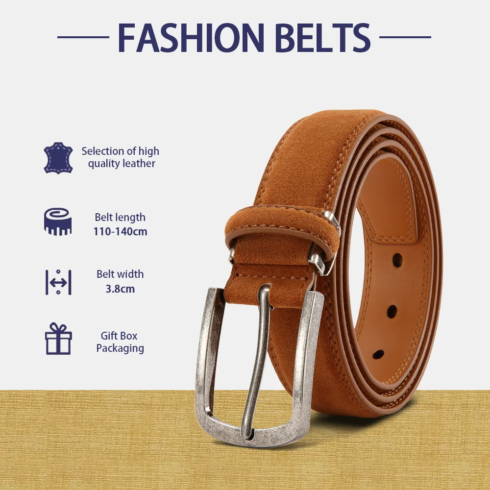 Unisex Free Size PU Leather Belt For Women Luxury Designer Jeans Waist Belt Men Fashion Suede waist belt Waistband