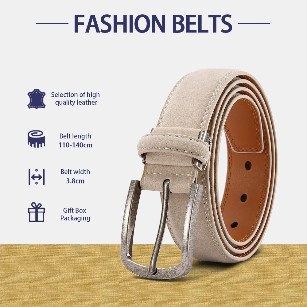 Unisex Free Size PU Leather Belt For Women Luxury Designer Jeans Waist Belt Men Fashion Suede waist belt Waistband